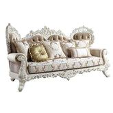 Vanaheim Fabric & Antique White Finish Sofa Model LV00803 By ACME Furniture